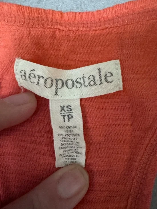 Aeropostale Coral Red Racerback Tank Top - Picture 2 of 6